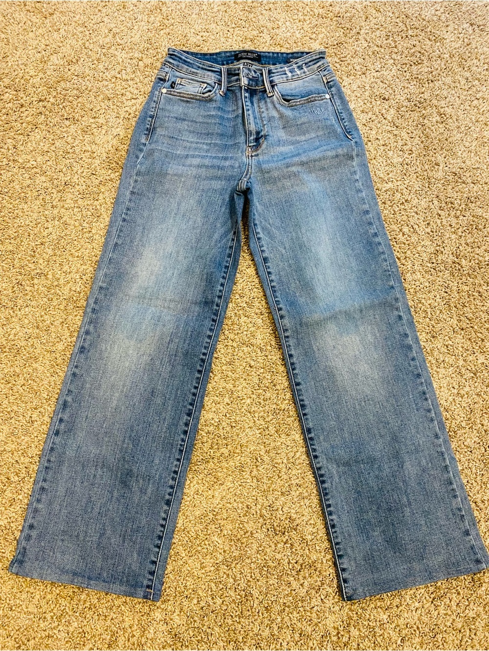 Judy Blue Women's Wide Leg Stretch Denim Jeans Medium Wash, 5 / 27